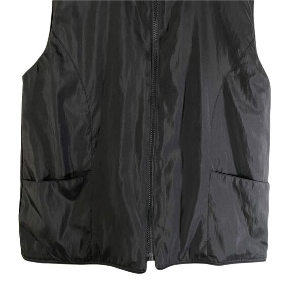 Mycra Pac One Women's Reversible Full Zip Vest Pockets Black Sz 0 Puffer USA - Picture 8 of 10
